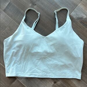 Athleta Light Blue V-Neck Crop Top